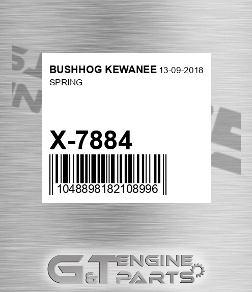 X-7884 Spring for BUSHHOG KEWANEE