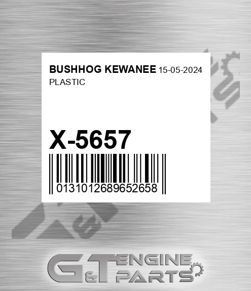 X-5657 Plastic for BUSHHOG KEWANEE