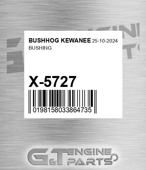 X-5727 Bushing for BUSHHOG KEWANEE