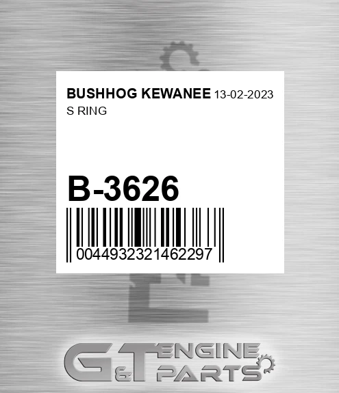 B-3626 S Ring for BUSHHOG KEWANEE