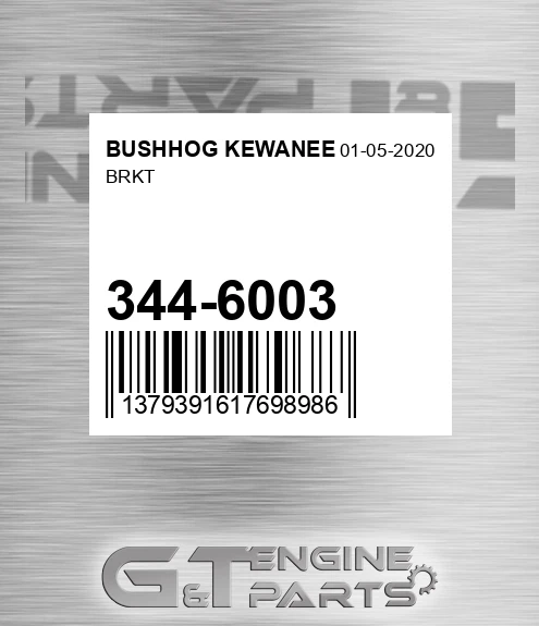 344-6003 Brkt for BUSHHOG KEWANEE
