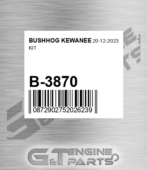 B-3870 Kit for BUSHHOG KEWANEE