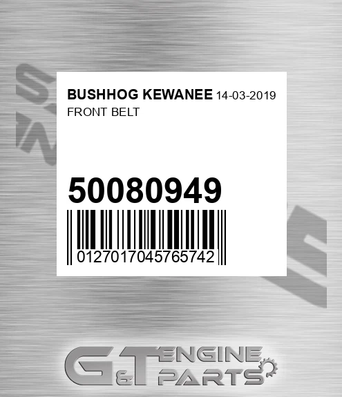 50080949 Front Belt for BUSHHOG KEWANEE
