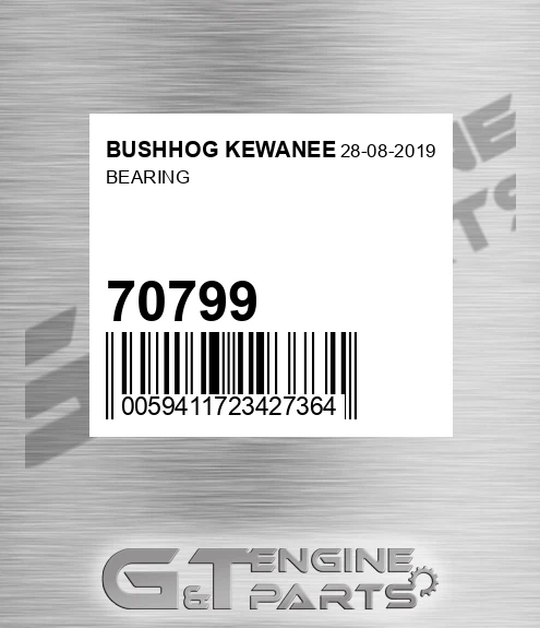 70799 Bearing for BUSHHOG KEWANEE