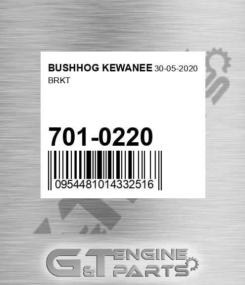 701-0220 Brkt for BUSHHOG KEWANEE