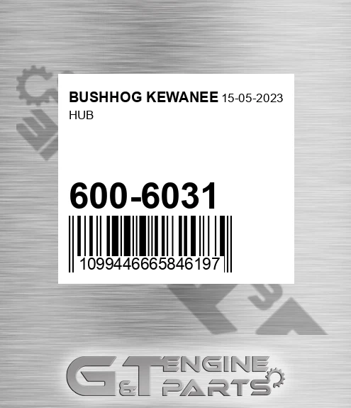600-6031 Hub for BUSHHOG KEWANEE