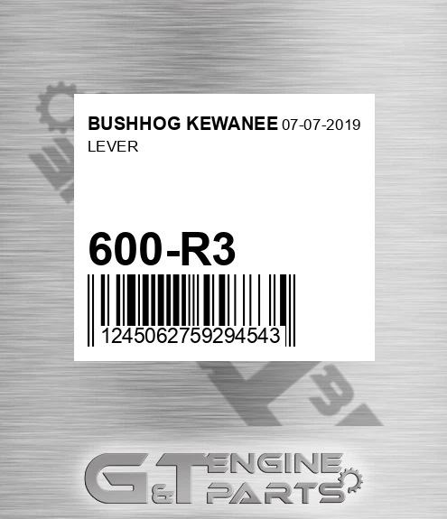 600-R3 Lever for BUSHHOG KEWANEE