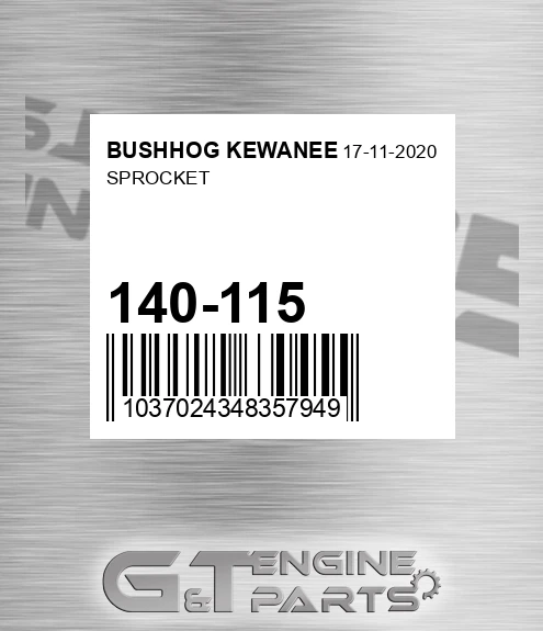 140-115 Sprocket for BUSHHOG KEWANEE