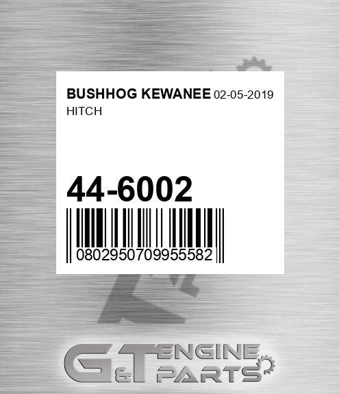 44-6002 Hitch for BUSHHOG KEWANEE