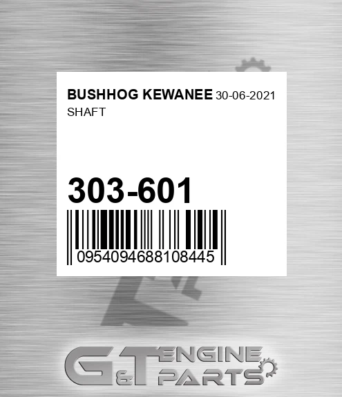 303-601 Shaft for BUSHHOG KEWANEE