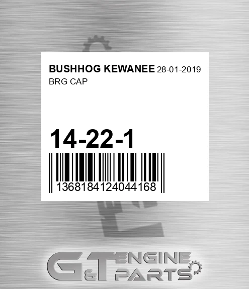 14-22-1 Brg Cap for BUSHHOG KEWANEE