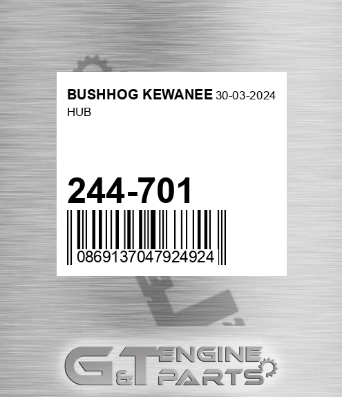 244-701 Hub for BUSHHOG KEWANEE