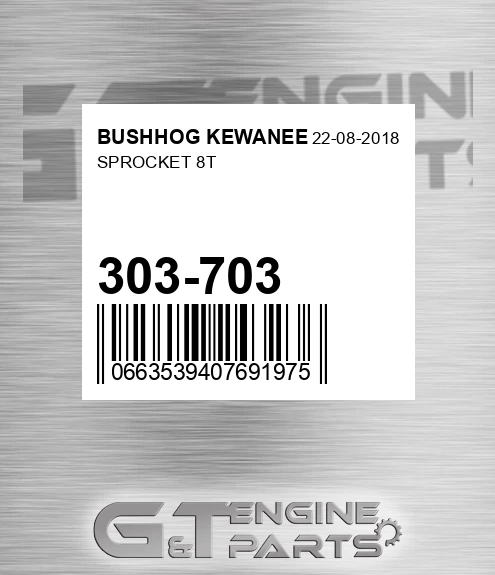 303-703 Sprocket 8t for BUSHHOG KEWANEE