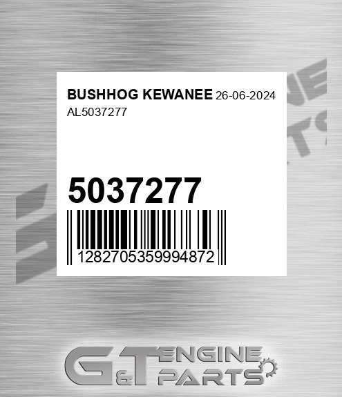 5037277 Al for BUSHHOG KEWANEE
