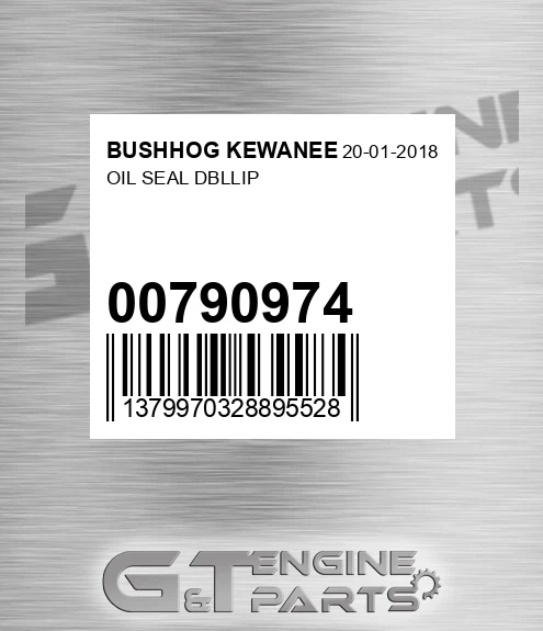 00790974 Oil Seal Dbllip for BUSHHOG KEWANEE