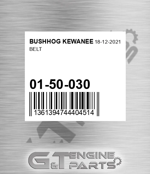 01-50-030 Belt for BUSHHOG KEWANEE