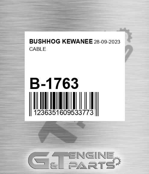 B-1763 Cable for BUSHHOG KEWANEE