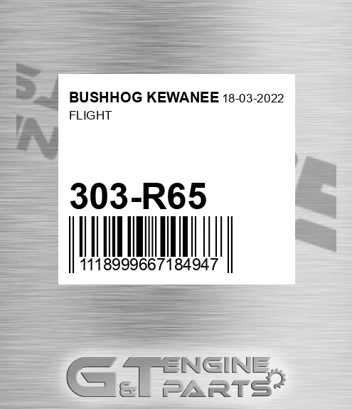 303-R65 Flight for BUSHHOG KEWANEE