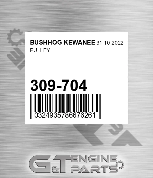 309-704 Pulley for BUSHHOG KEWANEE