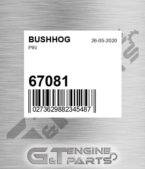 67081 BUSHHOG Pin