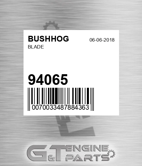 94065 BUSHHOG Blade