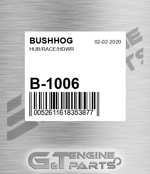 B-1006 Hub/race/hdwr