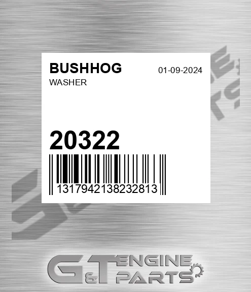20322 BUSHHOG Washer