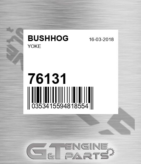 76131 BUSHHOG Yoke