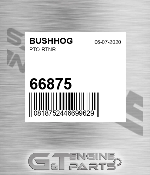 66875 BUSHHOG Pto Rtnr