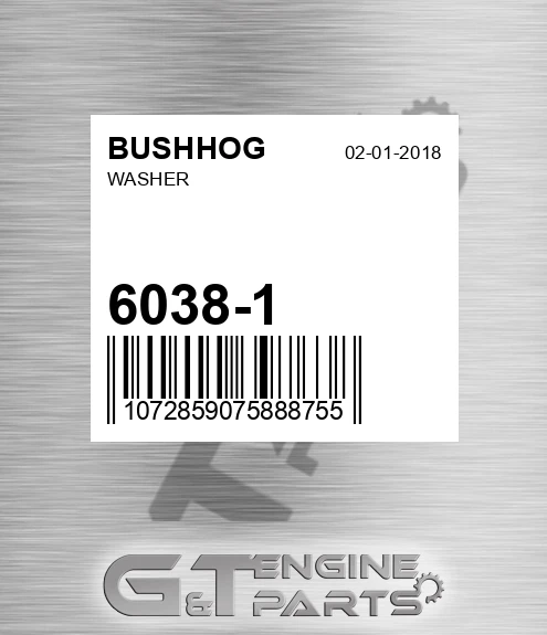 6038-1 BUSHHOG Washer