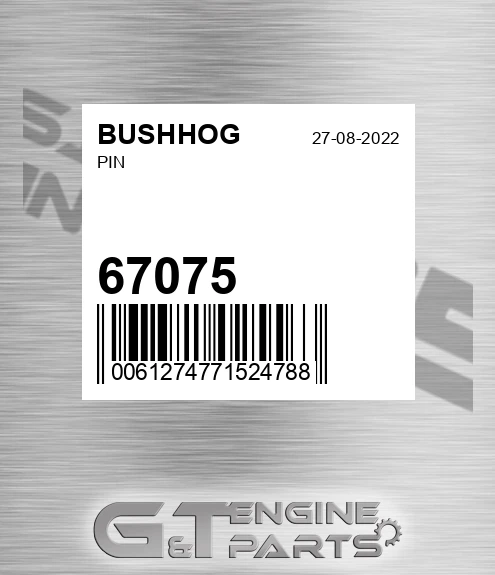 67075 BUSHHOG Pin