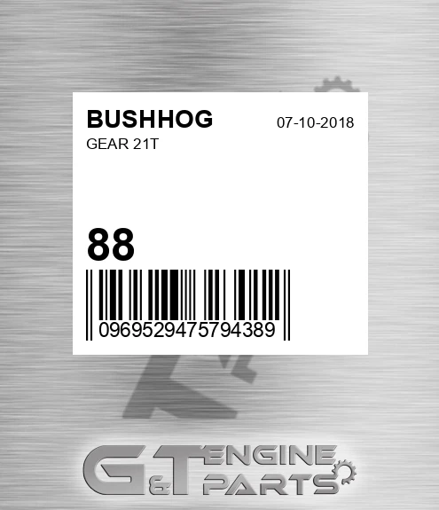 88 Gear 21t