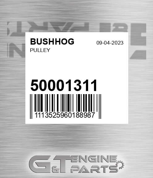 50001311 BUSHHOG Pulley