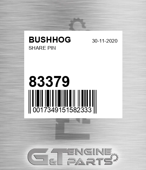 83379 BUSHHOG Share Pin