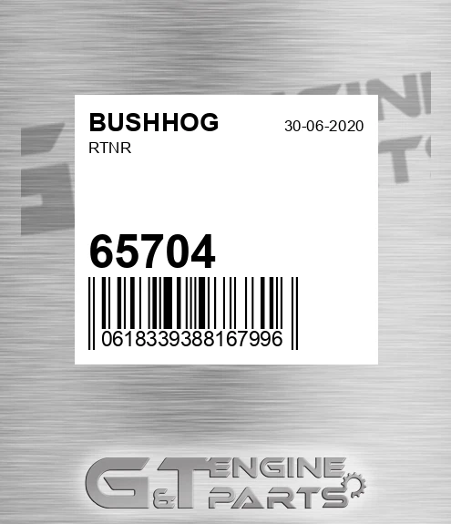 65704 BUSHHOG Rtnr