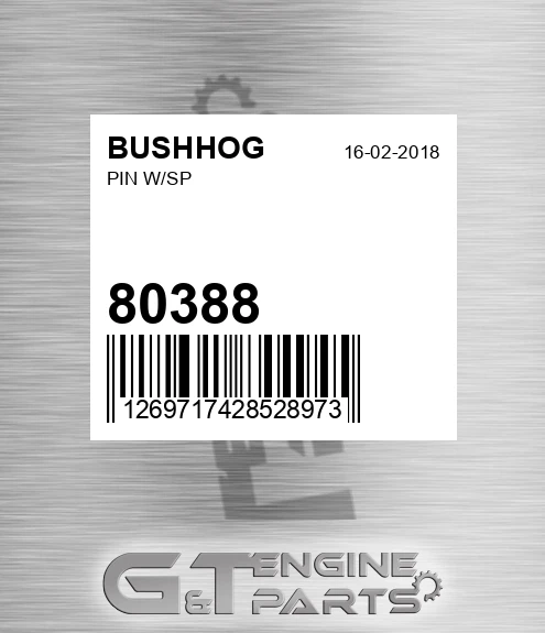 80388 BUSHHOG Pin W/sp