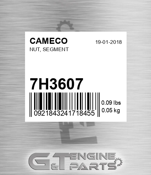 7H3607 Nut, Segment
