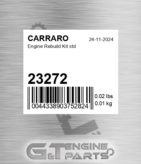 23272 Engine Rebuild Kit Std
