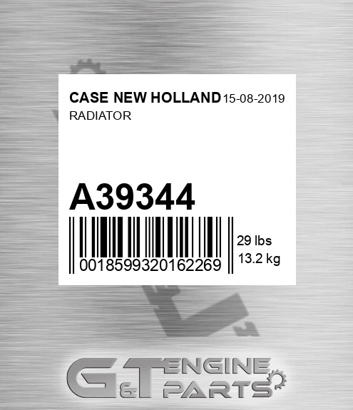 A39344 CASE NEW HOLLAND Radiator