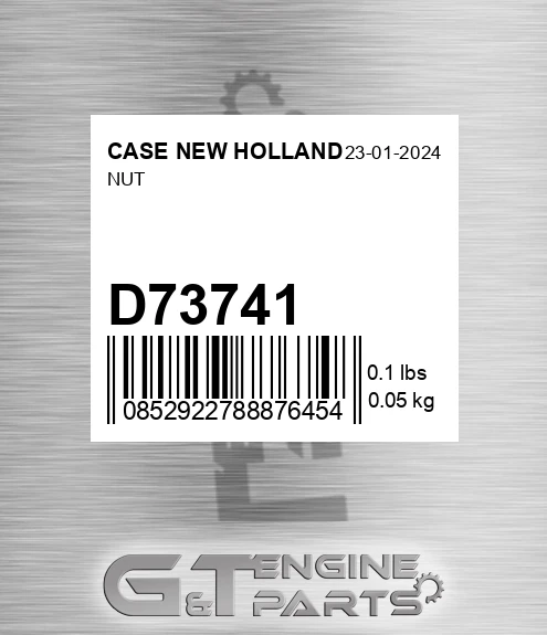 D73741 Nut for CASE NEW HOLLAND