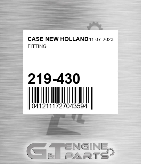 219-430 Fitting for CASE NEW HOLLAND