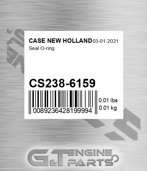 CS238-6159 Seal O-ring for CASE NEW HOLLAND