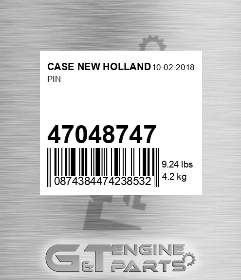47048747 CASE NEW HOLLAND Pin