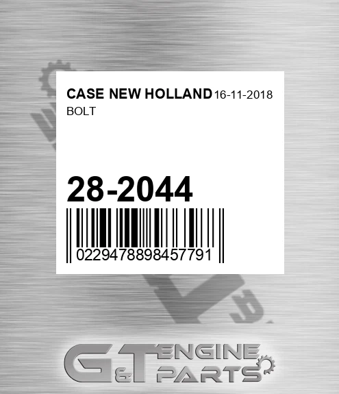 28-2044 Bolt for CASE NEW HOLLAND
