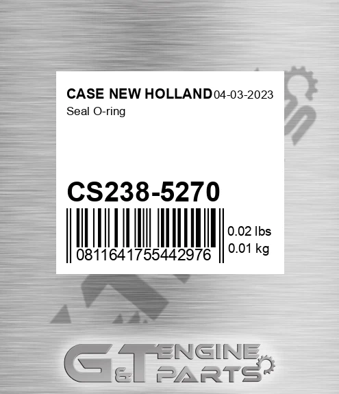 CS238-5270 Seal O-ring for CASE NEW HOLLAND
