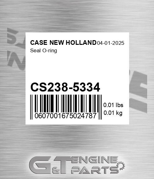 CS238-5334 Seal O-ring for CASE NEW HOLLAND