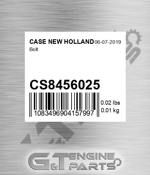 CS845-6025 Bolt