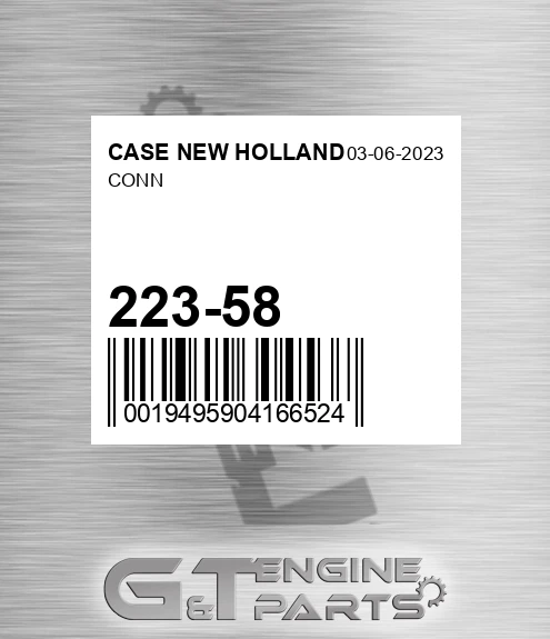 223-58 Conn for CASE NEW HOLLAND