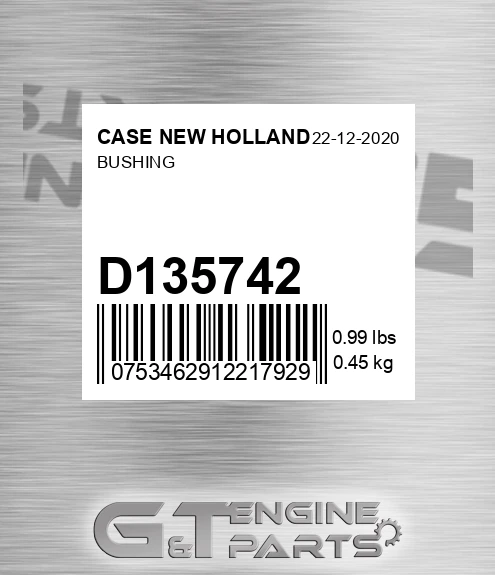 D135742 CASE NEW HOLLAND Bushing