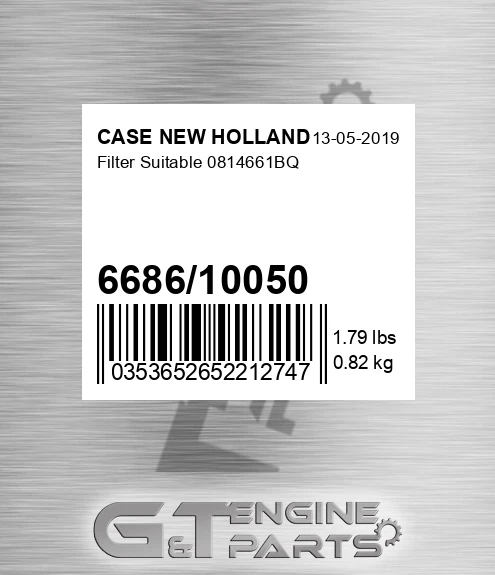 6686/10050 Filter Suitable 0814661bq